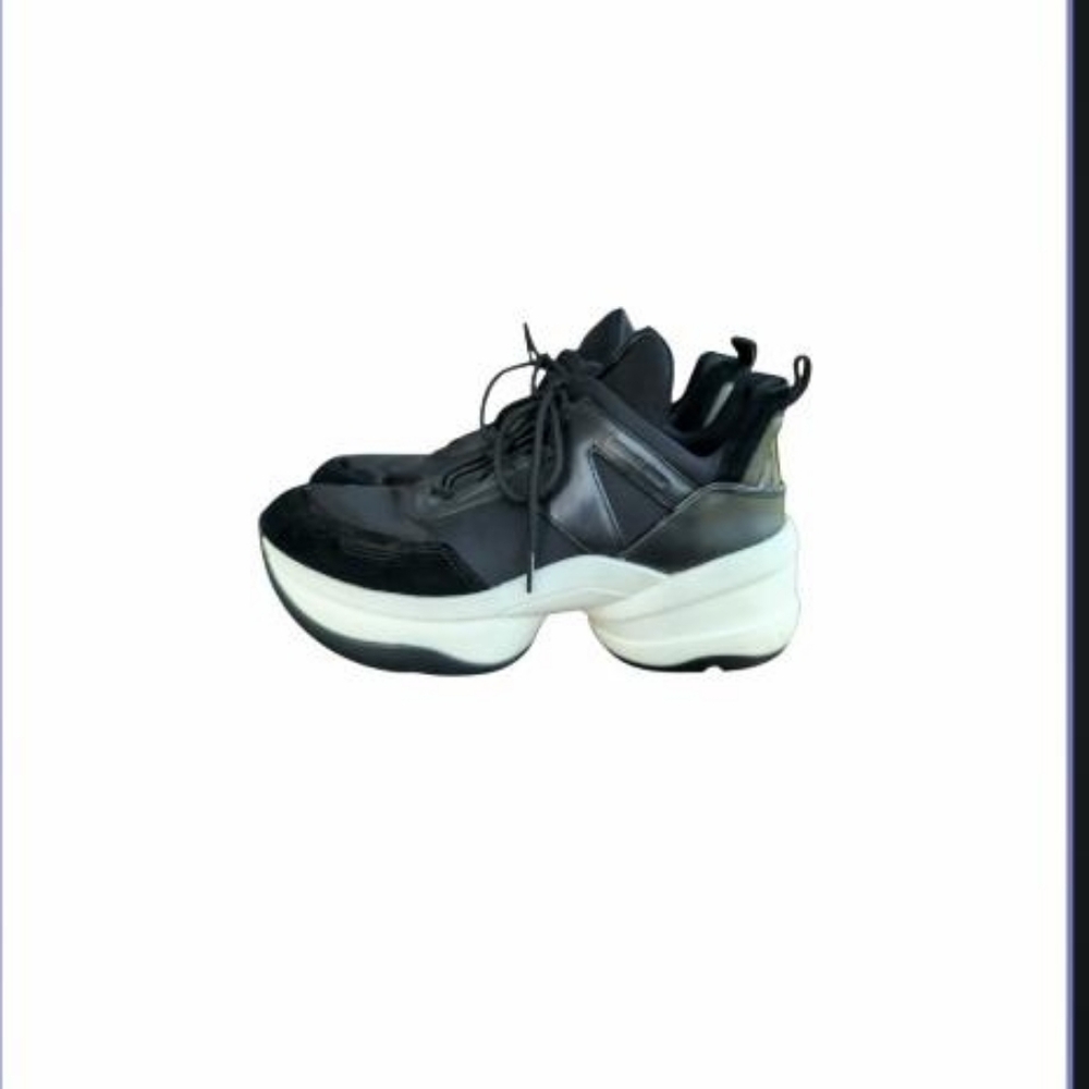 Michael Kors Olympia Extreme Black White Ivory Athletic Shoe Sneaker Women 10 - Picture 3 of 16